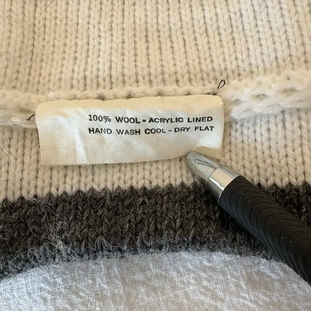 Burton The Cellar Vermont Wool Fair Isle Neck Gaiter Cowl Ski Snowboard Gray